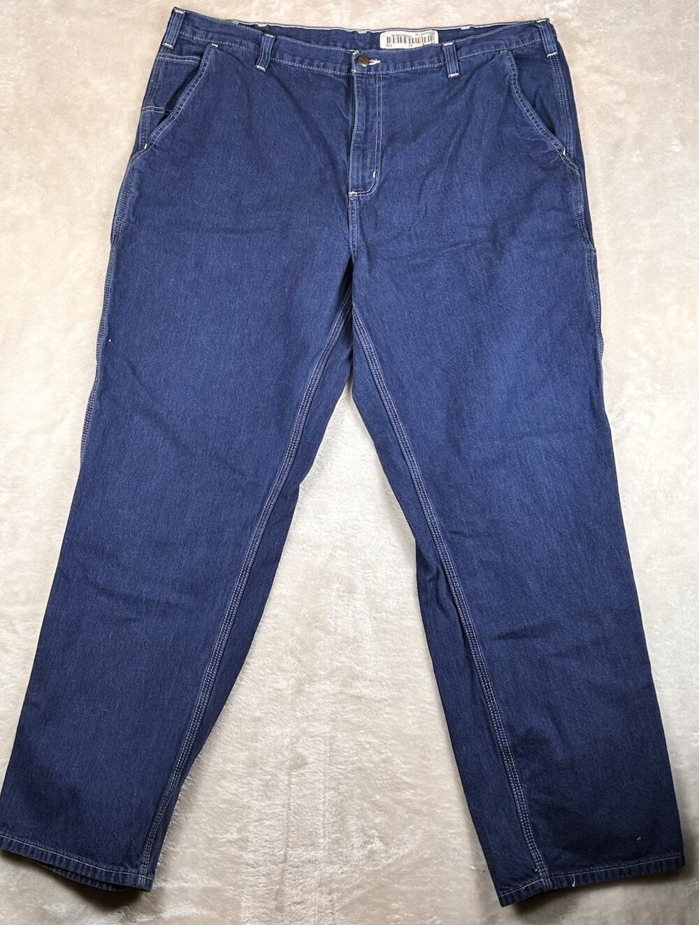 Carhartt Men's Jeans Carpenter Dungaree Fit Workwear Blue Size 42x32 382-83
